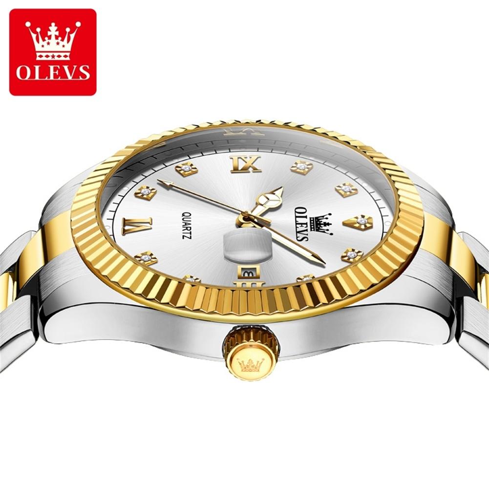 OLEVS 3623 Men's Watches Original Top Brand Luxury Quartz Watches for Man Auto Date Waterproof Luminous Gentleman's Wrist Watch