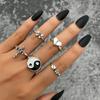 Vintage Distressed Butterfly Snake-shaped Ring Set - Multi-jointed Open-ended Set Ring Set