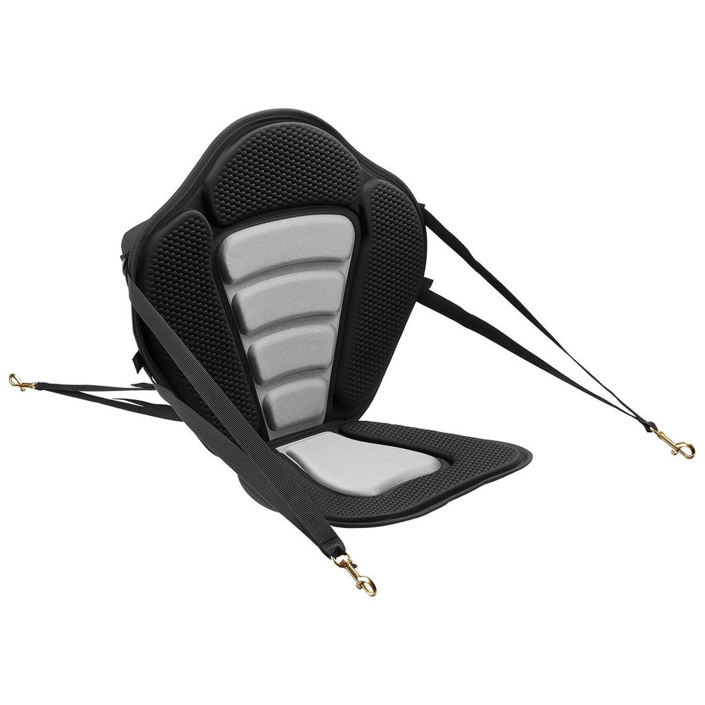 Kayak Seat, 1 Pack 12 mm Thick, Universal Paddle Board Seat with Back Support, Sit-on-Top Soft Padded Cushion with Storage Bag & Adjustable Straps for