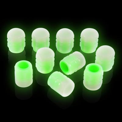 Luminous Fluorescent Valve Caps for Car, Bicycle, and Motorcycle Tires
