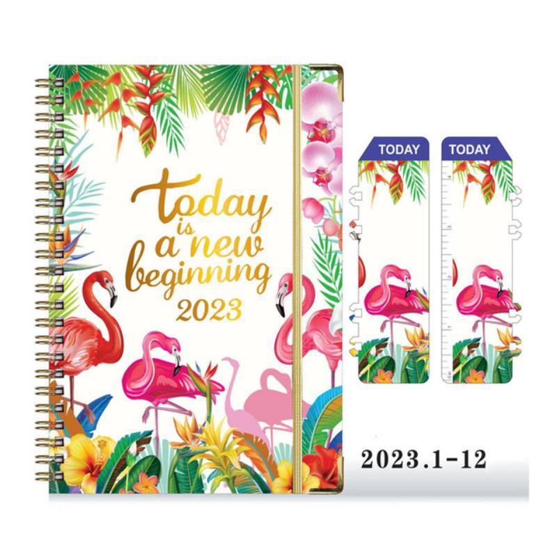 Agenda A5 2023 Planner Quaderno a Spirale Programma Diario Cancelleria Blocchi Appunti Kawaii Album da Disegno Accessori Scolastici Diario di Bilancio