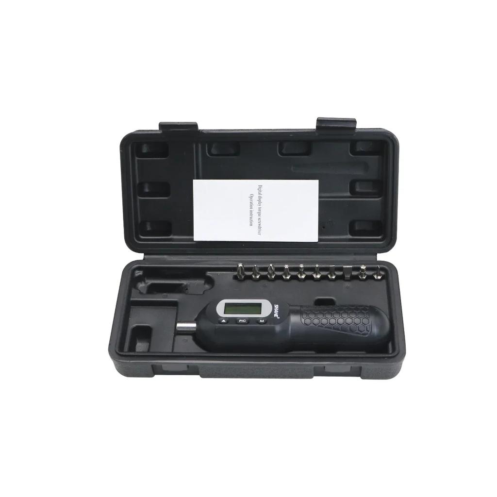 1/4'' Preset Torque Screwdriver with 10 Bits Head N.m Lbf.ft Lbf.in Kgf.cm Set Preset Torque Driver Screwdriver Beep Alarm