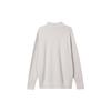 Uniqlo SS23 Solid Half-Zip Pullover Long Sleeve Stand Collar Sweater Men Sweater Light-Gray 456316-02