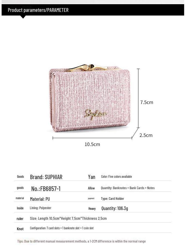 2024 Cute Japanese & Korean Multifunctional Student Card Holder & Coin Purse - Stylish Ladies' Tri-Fold Wallet