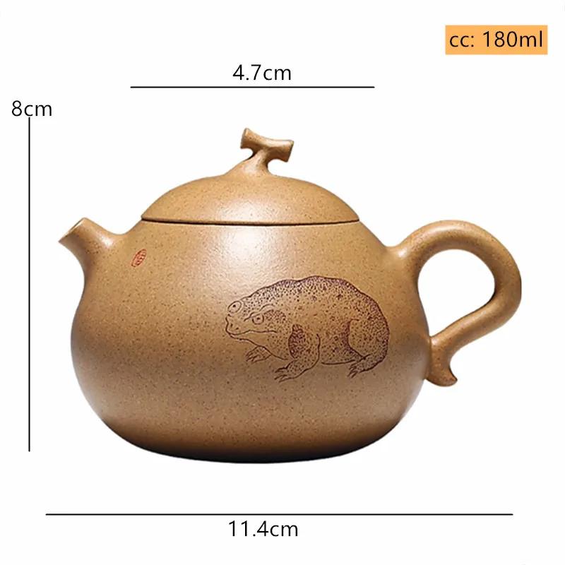 

180ml Boutique Handmade Section Mud Tea Set Yixing Purple Clay Tea Pot Chinese Ball Filter Kettle Custom Zisha Tea Infuser