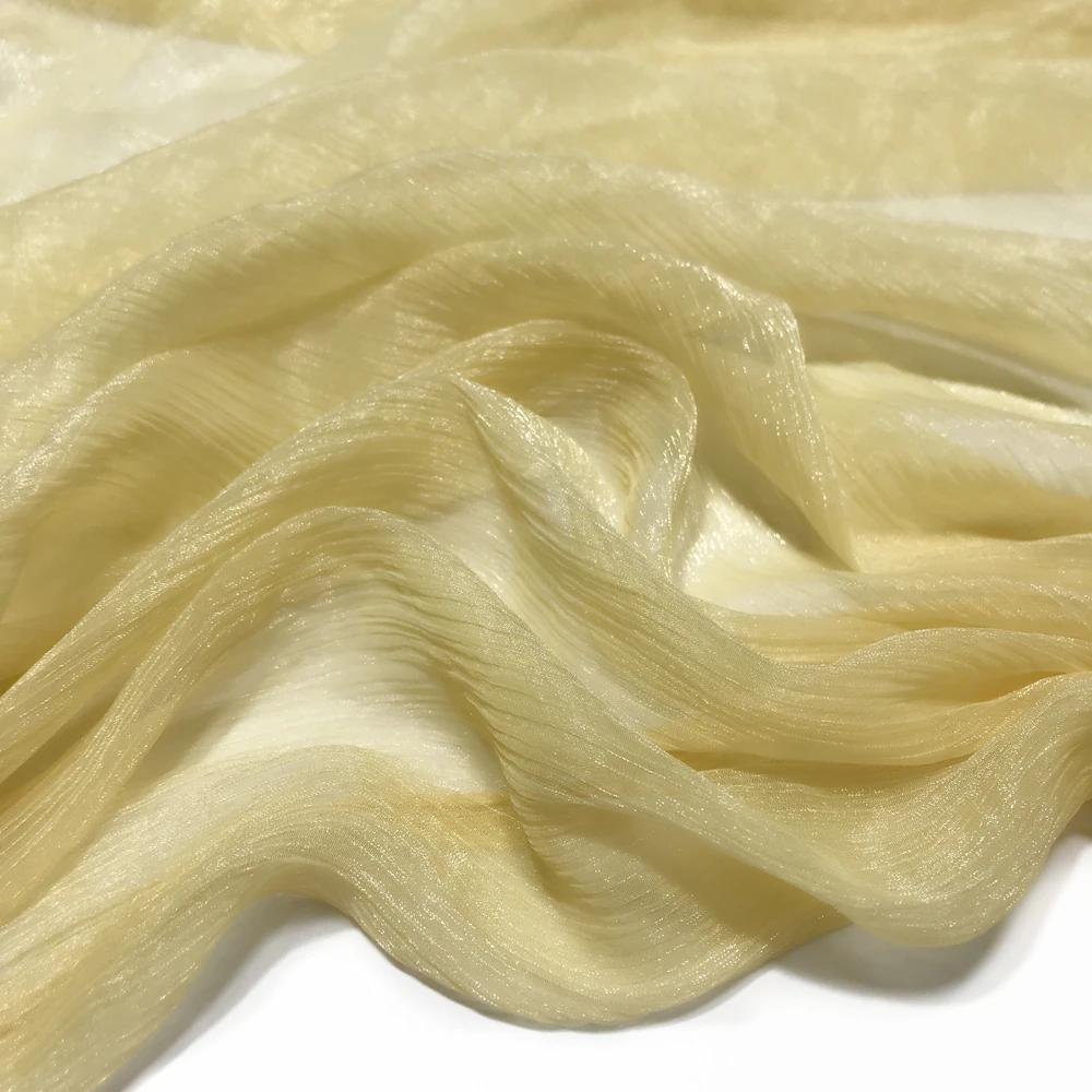 30D Silk Crepe Chiffon Fabric for DIY Hanfu Dress Is A Silver-thread Wrinkled Doll Dress Cos Fabric 100x150cm