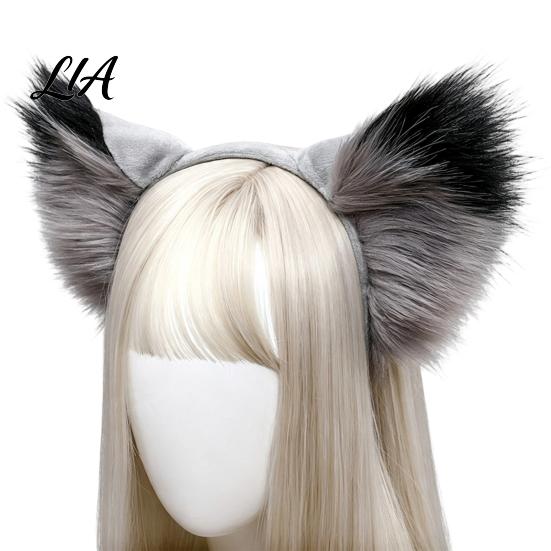 Realistic Fox Ears for Women Fluffy Headband Costume Party, 3D Plush Ear Hair Accessories, Decorative Hairband Girls Party Dress Up Accessories