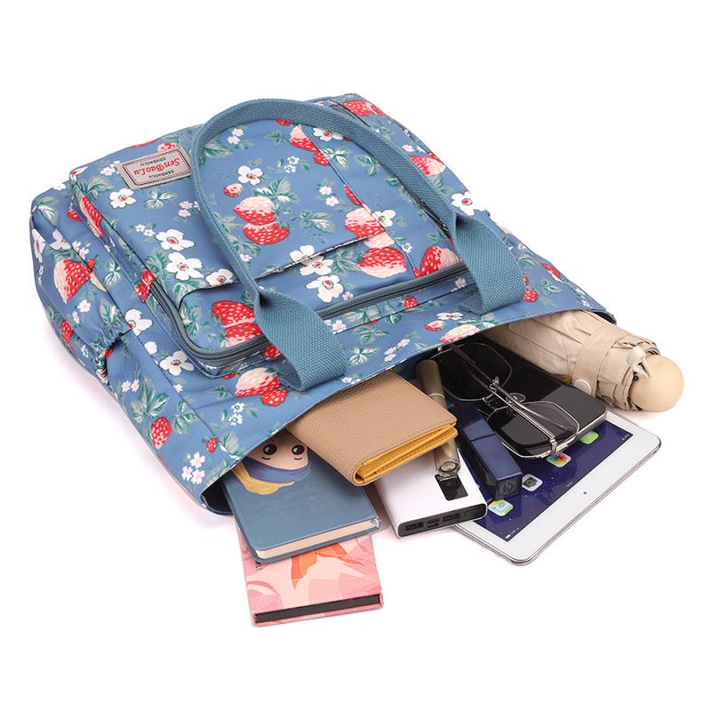 Women's Lightweight Tote Bag Nylon Printed Shoulder Bag Mother Bag