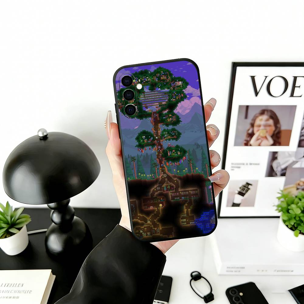 T-Terraria G-Spiel Handyhülle Für Samsung Galaxy A73,A72,A71,A70,A53,A52,A51,Weiche Silikon Schwarze Hülle