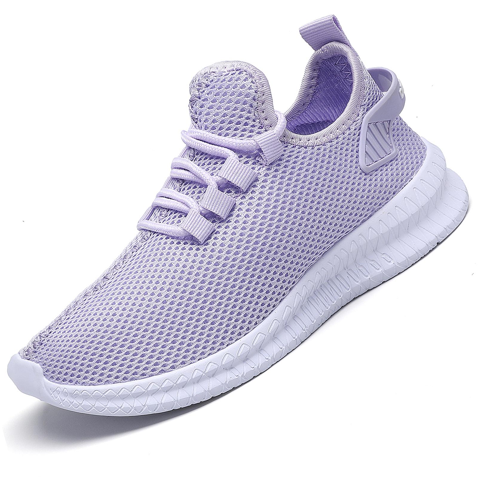 Dames schoenen Vetersluiting Casual schoenen voor dames Sneakers Lavendel Ademend Mesh Sportschoenen Tennis voor dames 40 white
