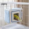 Hanging Bird House TV?Shaped Nest, Plush Warm Parrot Cave Bed, Winter Sleeping Tent Hut for Budgies Cockatiels Small Parrots Cage Decoration