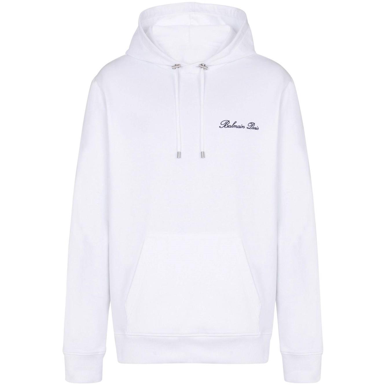 Balmain 25 Autumn/Winter Unisex Loose Hooded Sweatshirt with Letter Print XXL
