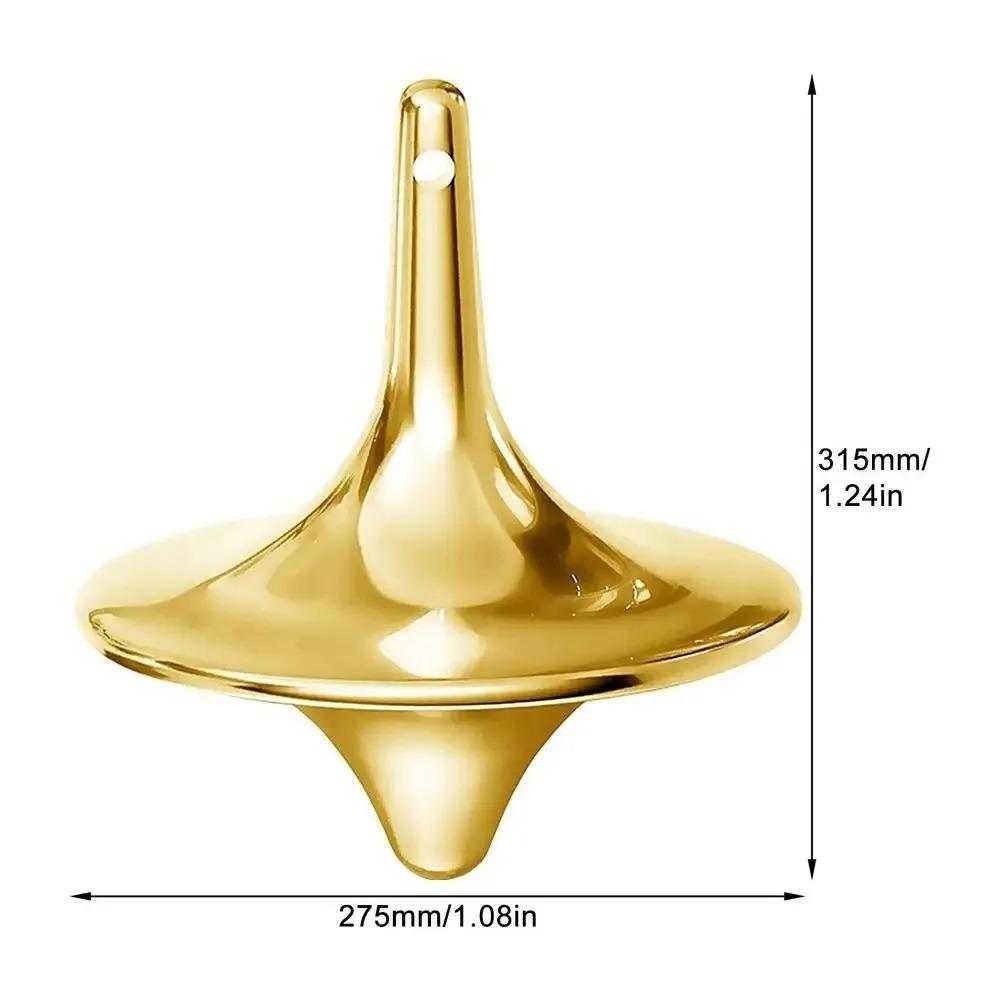 Hot Movie Totem Metal Gyro - Silvery Hand Spinning Top Fingertips Cyclone Anti Stress Fidget Toy for Adult Gifts