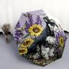 Sunflower pattern, automatic folding umbrella, portable and foldable design, 8 ribs, a Christmas or birthday gift.