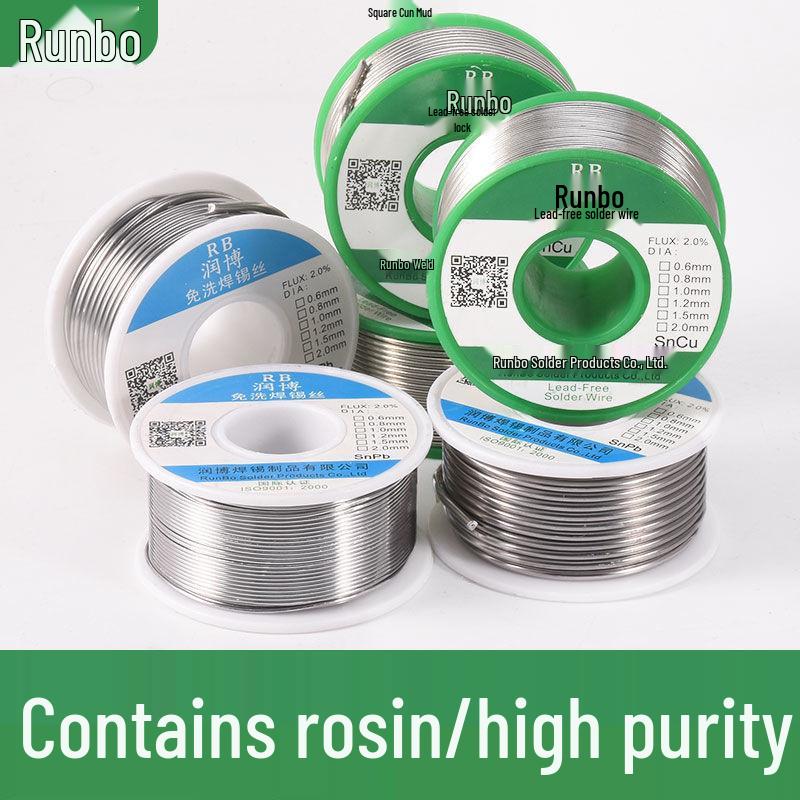Runbo Electric Soldering Iron with 0.8mm Low-Temperature Stainless Steel Copper Welding Wire
