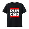 Run Cmd T Shirt Computer Geek Funny Unisexs Top Vintage Breathable Homme Slightly Stylish Soft Top For Everyday Wear