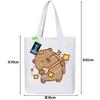 High value kapibara canvas bag anime small fresh ins simple portable handbag