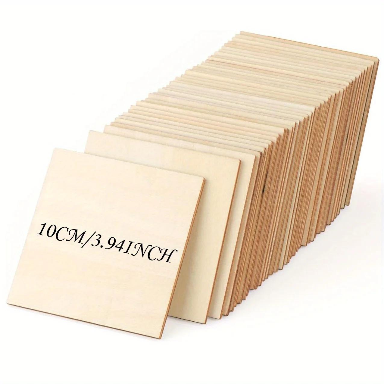 Top Quality DIY Square Basswood Board for Laser Engraving Blank Wooden Square Board for DIY Crafts Engraving and Carving