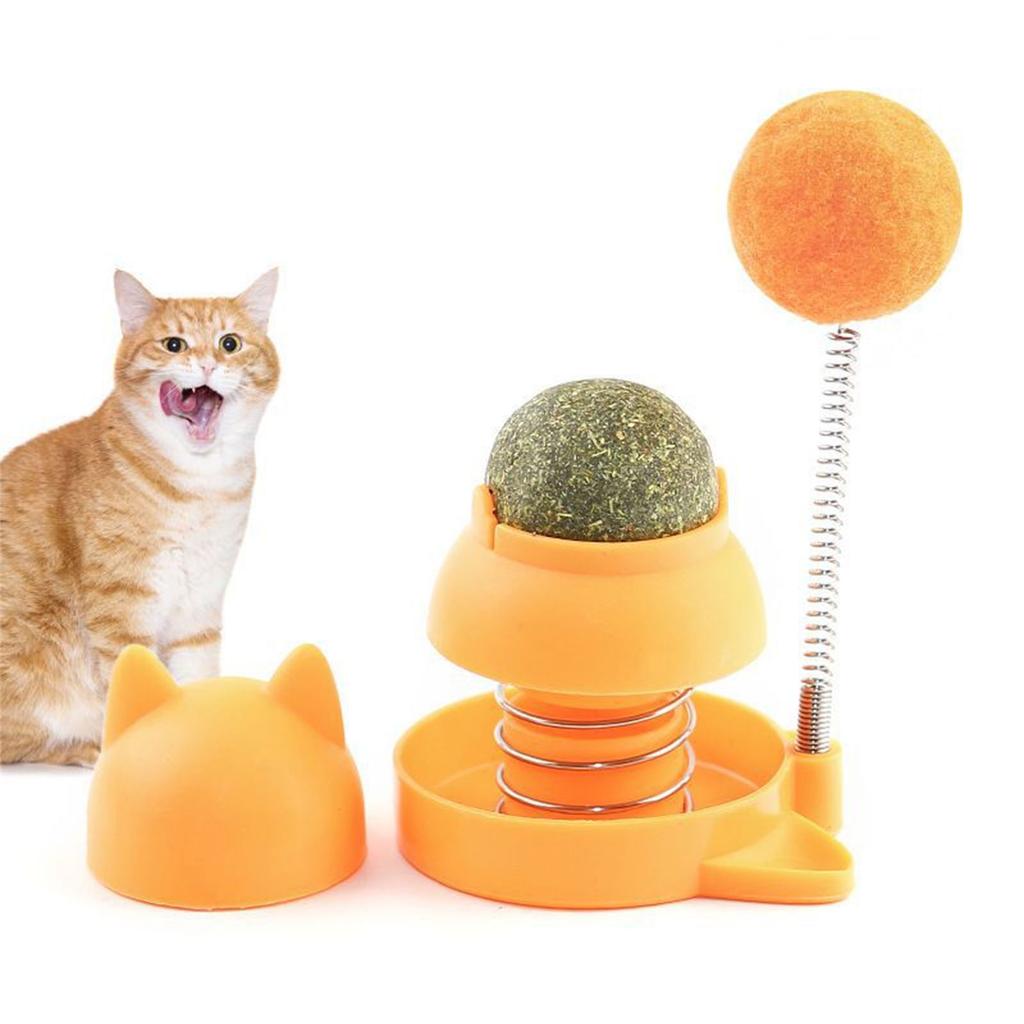 Cat Catmint Ball with Rolling Tumbler Toy Funny Cat Scratching Toy Interactive Cat Toy Indoor Kitten Toy for Cats