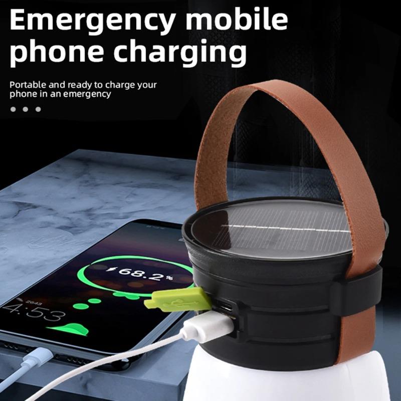 Solar Lights Portable Camping Lamp Camping Tent Outdoor Lighting Rechargeable Emergency Lamp Pendant Lamp Portable Camping Light