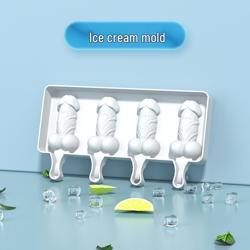 Snadno vyklopitelná silikonová forma na nanuky a zmrzlinu pro domácí použití