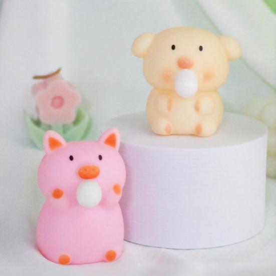 Bubble Animal Squeeze Toy Stress Relief Bubble Popping Chick Pig Toy Anti-Anxiety Stress Ball Portable Students Office Worker Desk Toy