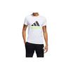 Adidas T Shirts Men's White Crew Neck Moderate Straight Fit FT2826