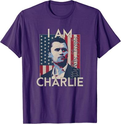 Ik Ben Charlie, Wij Het Volk, Herinner Kirk, Amerikaanse Vlag Unisex T-shirt Heren Dames T-shirts Top