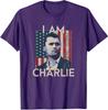 I Am Charlie, We The People, Remember Kirk, US Flag Unisex T-Shirt Mens Womens Tees Top