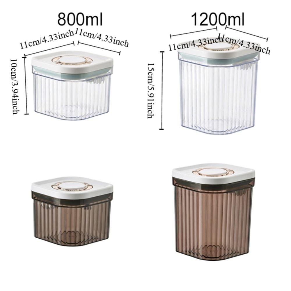 Plastic Grains Storage Jar Stripe Pattern Milk Powder Can Food Sealing Jar  Home
