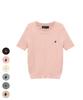 BHPOLOCLUB Women'S Tension Line Textured Short Sleeve Knit 7 Colors Tk018