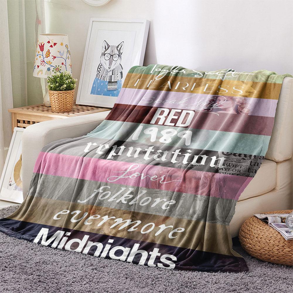 Taylor Swift bedruckte Flanelldecke Schlafzimmer Sofa Camping Warme Decke Geschenke für Familie und Freunde-MJ010
