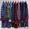 Men's Fleece-Lined Long-Sleeve Shirt Plaid Warm Thickened Shirt for Autumn and Winter