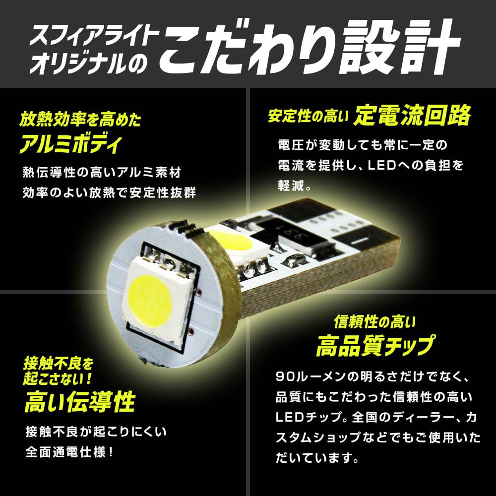 Sphere Light LEONID T10 LED Bulb Built-in Canceller T10 EURO