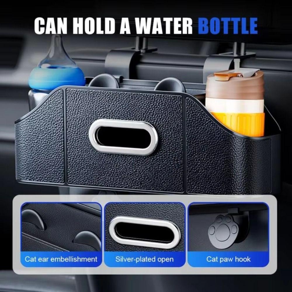 With Tissue Box Headrest Hanging Storage Box With Cup Holder Car Seat Cup Holder  Car Backseat