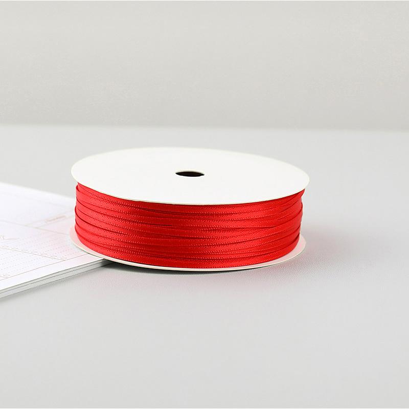 2MM Thin Ribbon Balloon 1 Volume Colorful Rope Ribbon Double-Sided Ribbon Decoration DIY Packaging Hair Accessories Wholesale