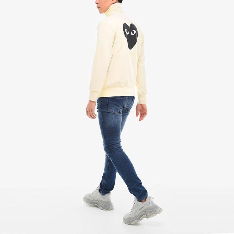 Comme des Garçons PLAY Sudadera con Cremallera y Corazón Negro Grande PLAY de COMME des GARCONS 'Off-White' para Hombre AZ-T256-051-3