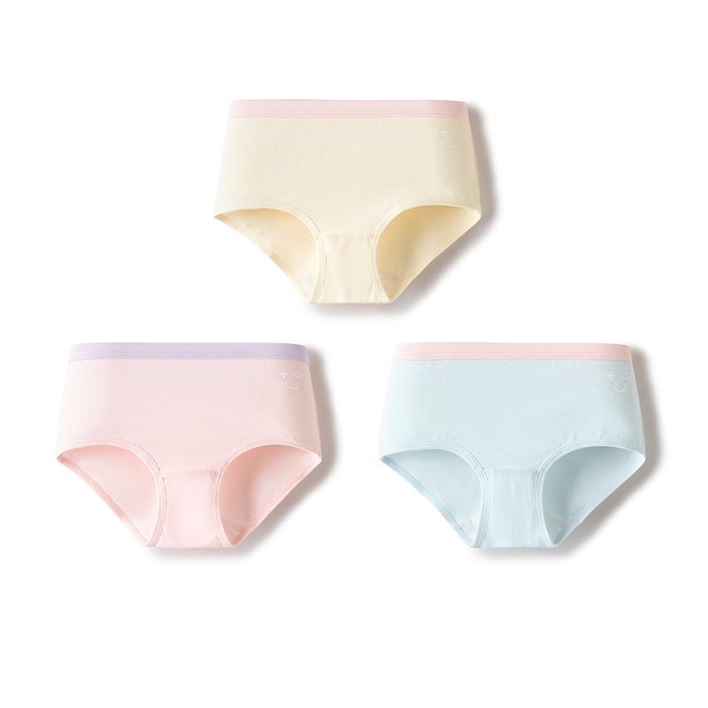 Balabala Girls' Cotton Boxer Shorts - 3-Pack, No-Wedgie, Skin-Friendly, Small to Large Sizes