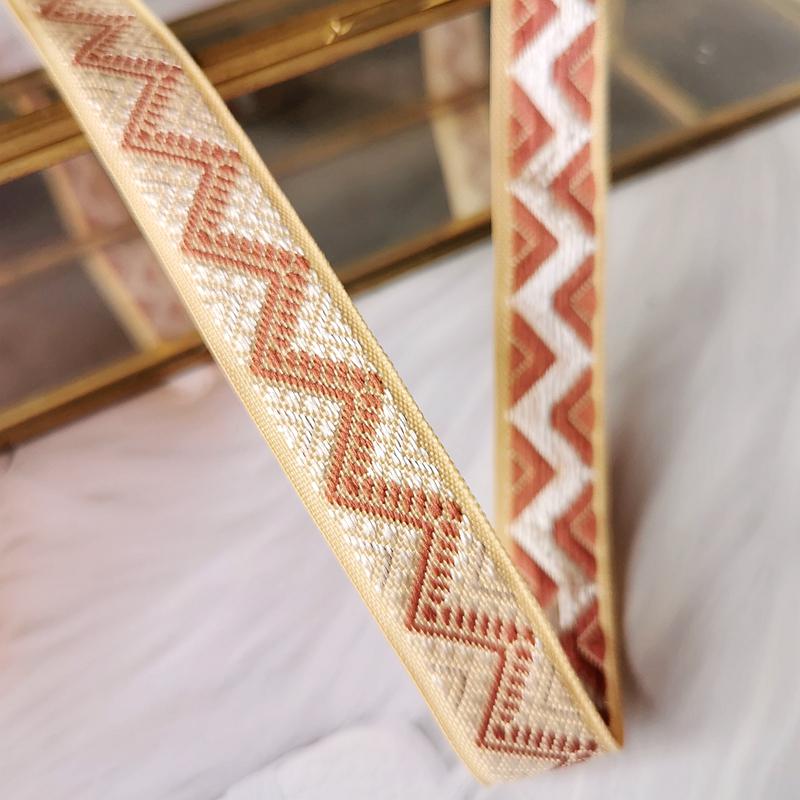Misi Ethnic Embroidery Jacquard Ribbon for DIY Doll Clothing