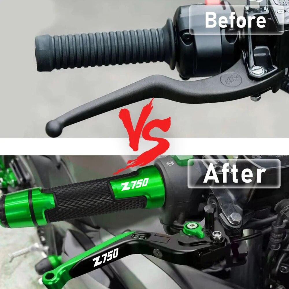 2011 2010 2009 2008 Motorcycle Brake Handle Clutch Lever CNC Aluminum Adjustable Clutch Brake Levers FOR Kawasaki Z750 2007-2012