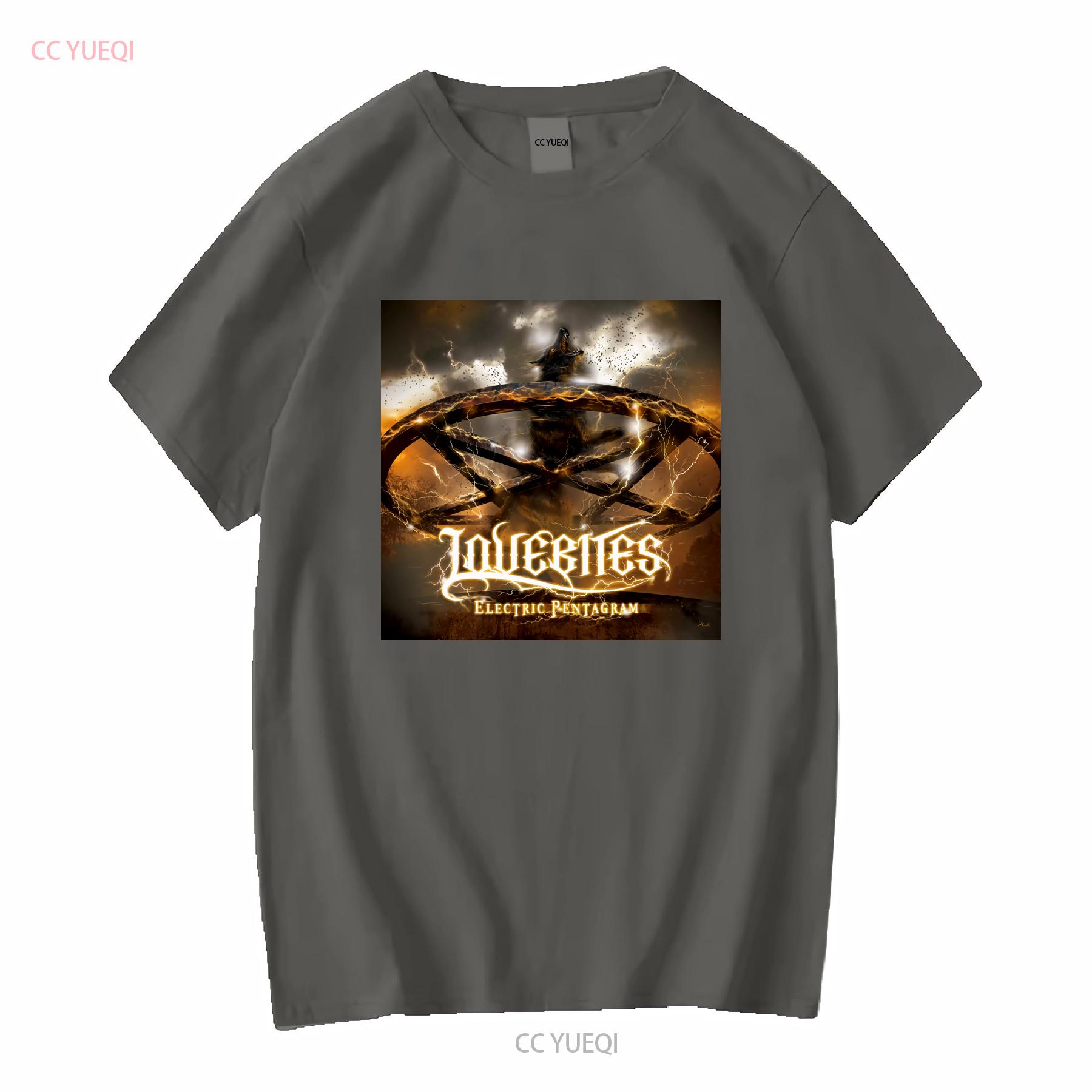 

Soft Cotton T Shirt Japanese Rock Band Lovebites Electric Pentagram vintage Washed fashion streetwear designer clothes homme L