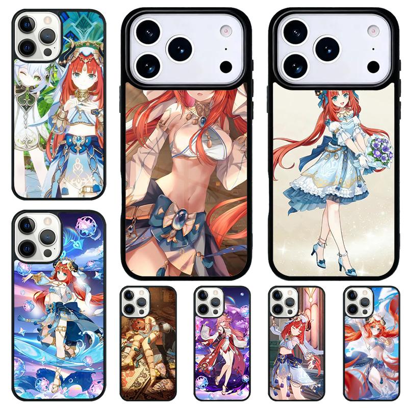 Genshin Nilou Phone Case for iPhone 17 Air 16 15 11 12 14 13 Pro Max Shockproof Cover