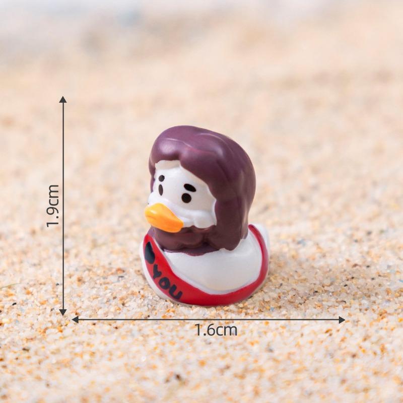 Jesus Loves You Duck Little Yellow Duck Figurine Decorative Accessories Mini Micro-landscape Ornaments