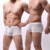Mens Boxer Sexy See Through Lingerie Underwear Men Lace Mesh Boxershorts Underpants Man Solid Boxers Hombre Shorts Men's Panties