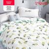 Strawberry Flower Summer Deer Print Quilt Bedding With Polyester Fill For Indoor