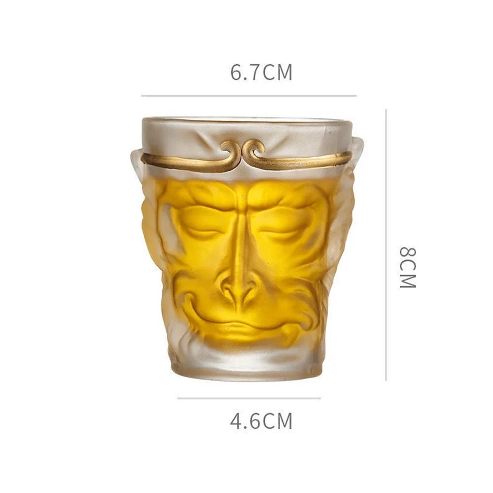 

Новый бокал Sun Wukong The Monkey King Crystal Wine Glass, матовый прозрачный, роскошный стакан для воды и чая, аксессуары для украшения кухни 130ml прозрачный