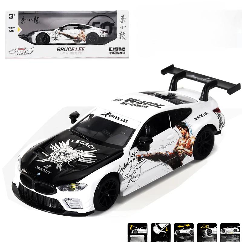 

1/32 BMW M8 GTE Collaboration Version Alloy Sports Car Model Diecasts Metal Racing Car Vehicles Model Sound Light Kids Toys Gift белый