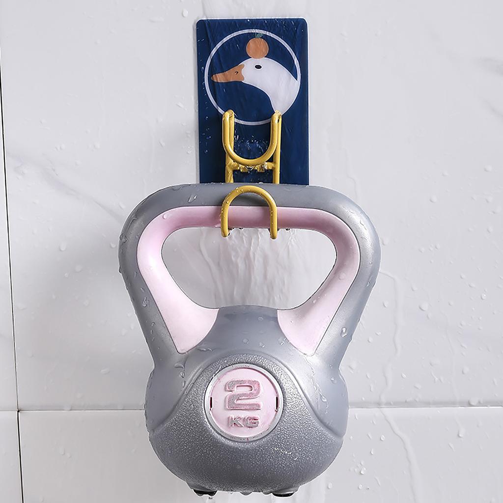 Cute Hooks Wall Mounted 360 Degrees  Rotating Hook Orderly Storage Strong Stickiness Towel Rack for Bathroom Kitchen