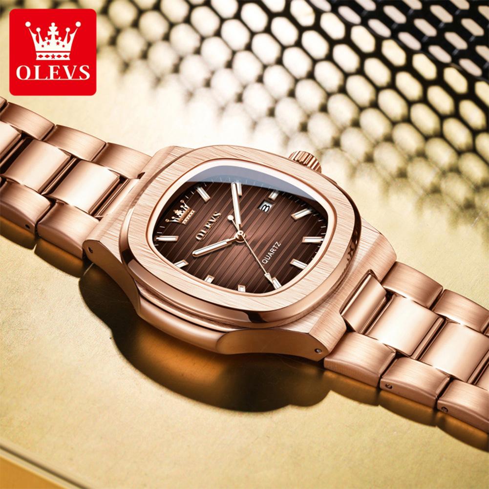Luxury Man Watch Sports Waterproof Luminous Date Men Wristwatch High Quality Square Dial Quartz Men's Watches