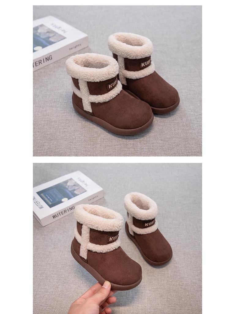 2025 Winter Children's Cotton Snow Boots - Warm, Comfortable, Fashionable, Plus Velvet, Medium & Large Sizes